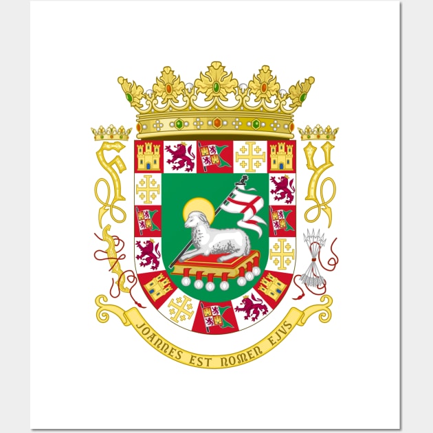 Coat of arms of the Commonwealth of Puerto Rico Wall Art by Flags of the World